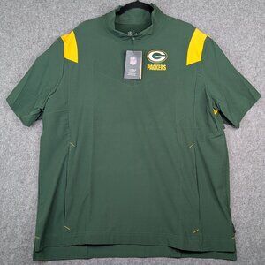 Green Bay Packers Nike Sideline Coaches Chevron Lockup Pullover Men’s XL Green